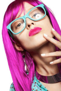 Damen-Perücke mit langen, lila Haaren – perfekt für einen crazy Auftritt!